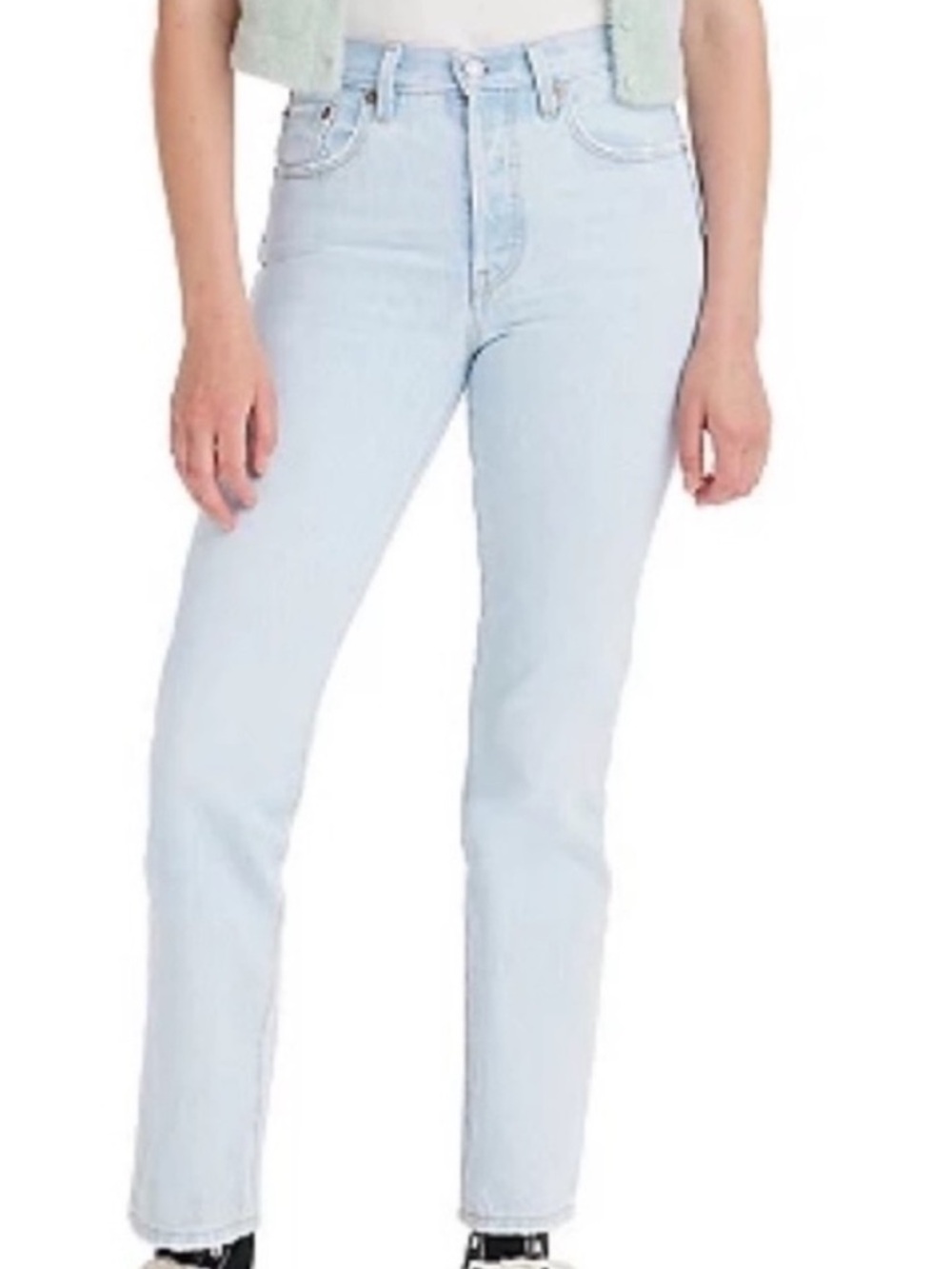Levi’s 32 x 30 Jeans women’s 501 Skinny High Rise button fly in light wash NWT